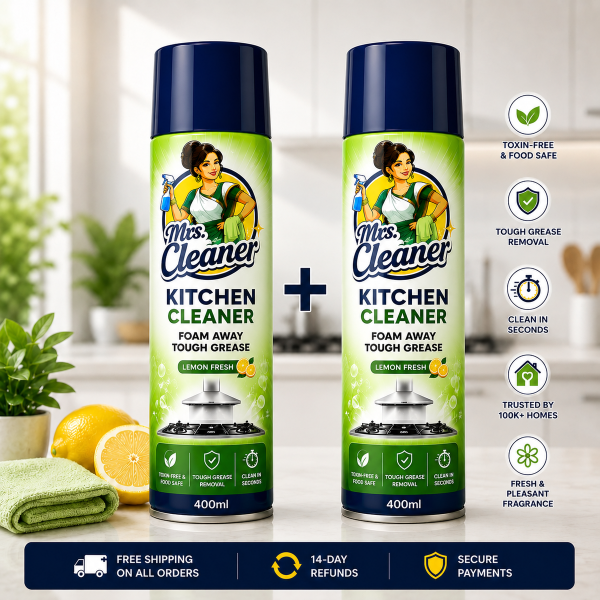 Mrs. Cleaner Kitchen Cleaner - BUY 1 GET 1 *FREE*