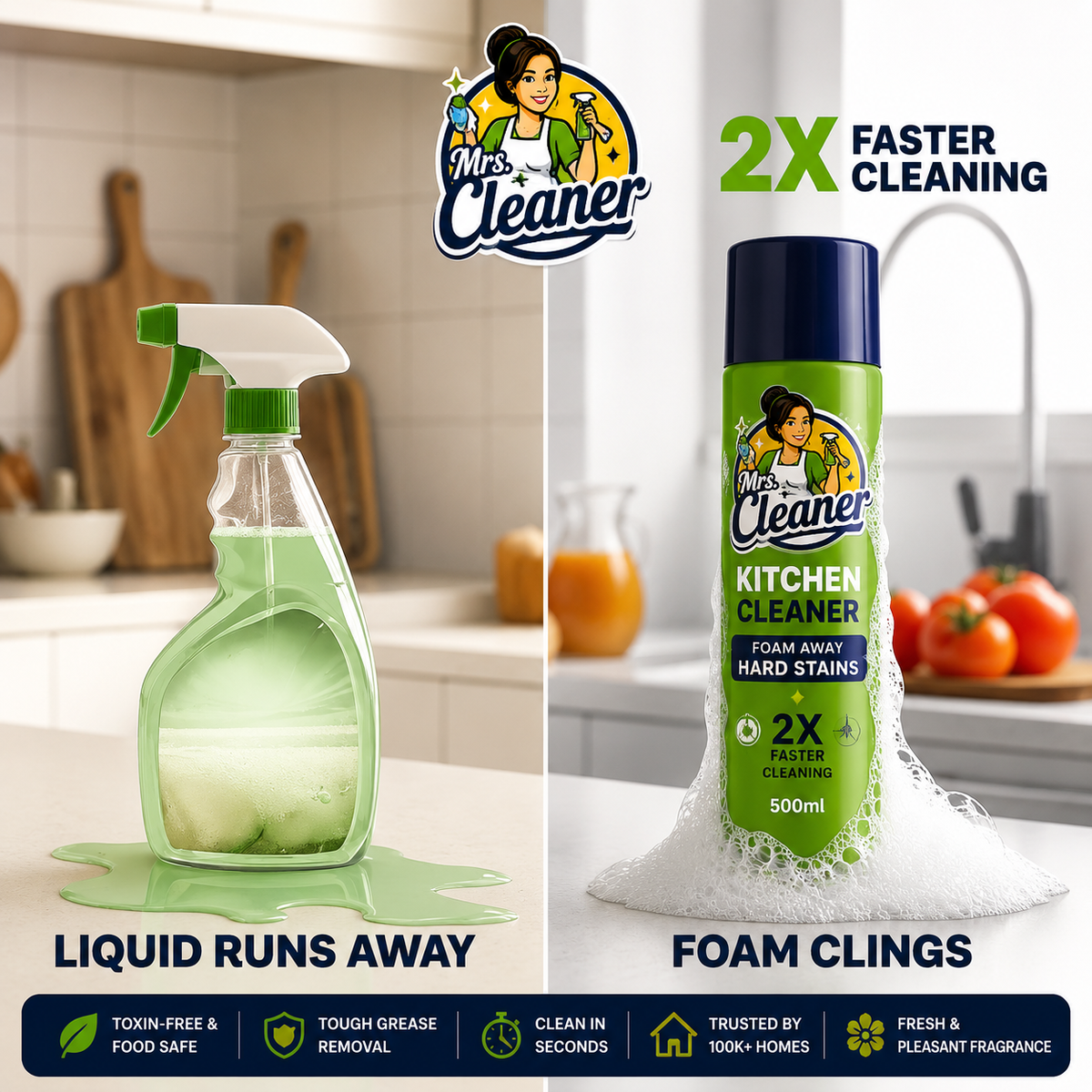 Mrs. Cleaner Kitchen Cleaner - BUY 1 GET 1 *FREE*